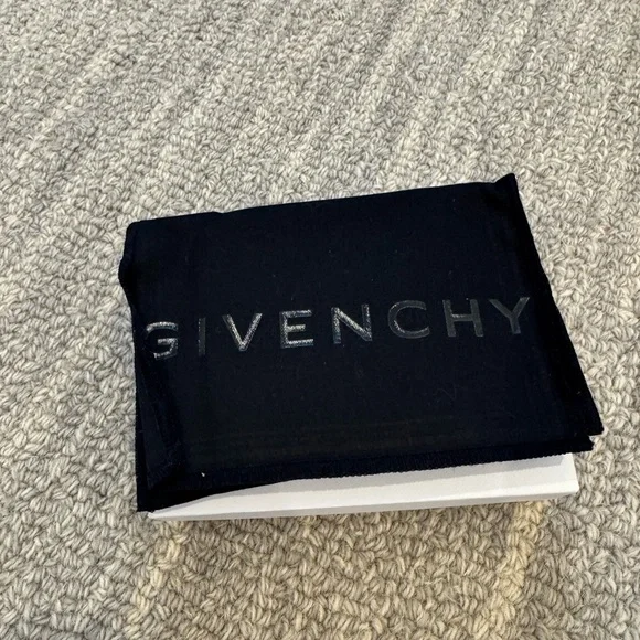 Givenchy Black 4G Embossed Leather Card Holder